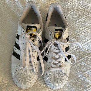 Adidas Women's Superstar Sneakers with Gold Detail